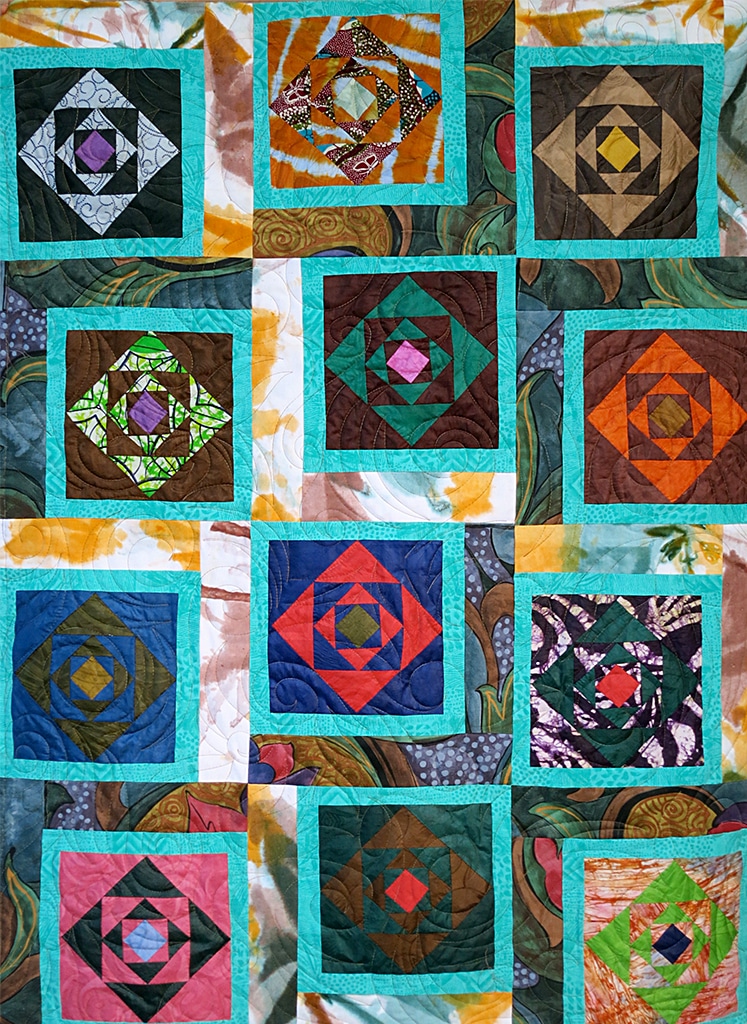 Art textil, Carmen Amézaga, creations-Afrique-turquoise