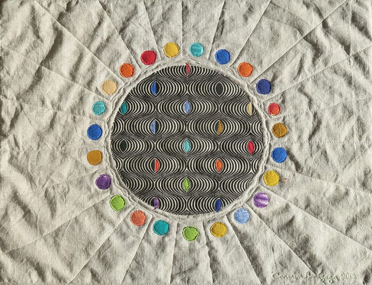 Art Textile-Carmen Amezaga-Univers, lumière étoilée